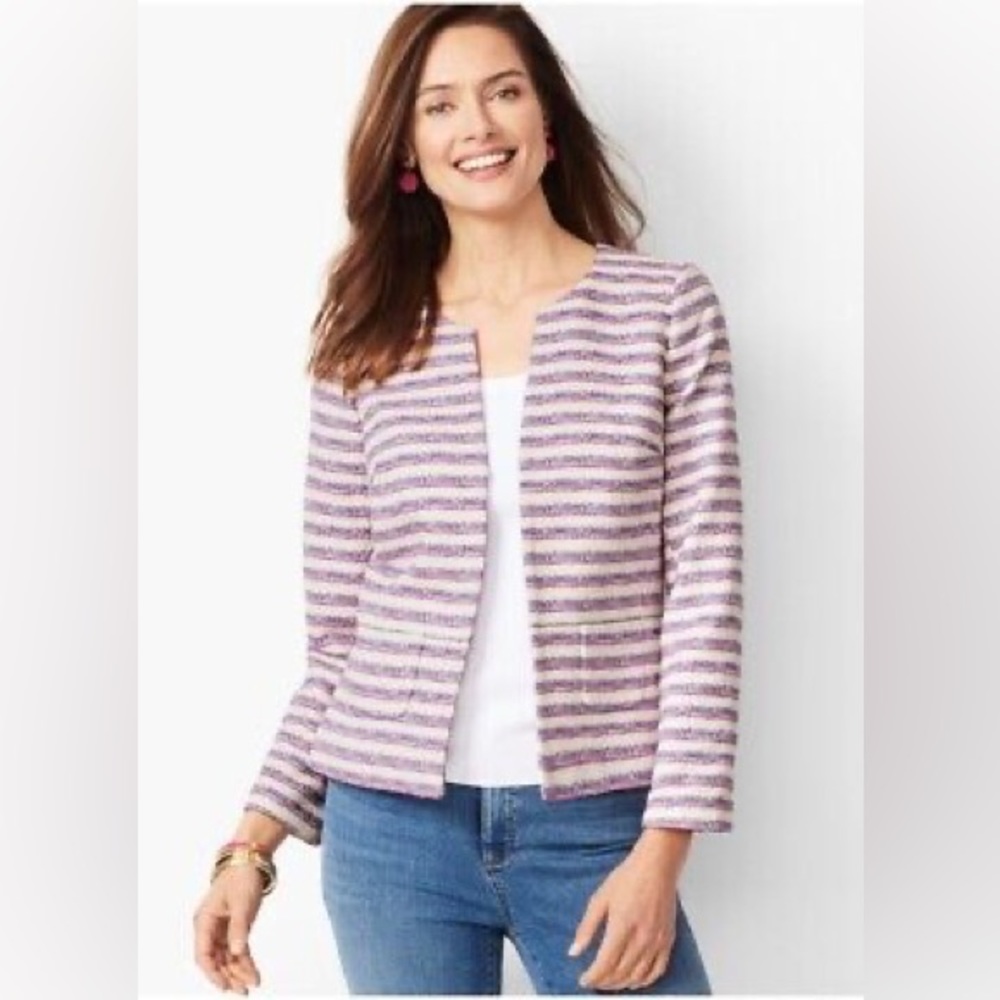 Nwot Talbots women’s striped jacket sz 16